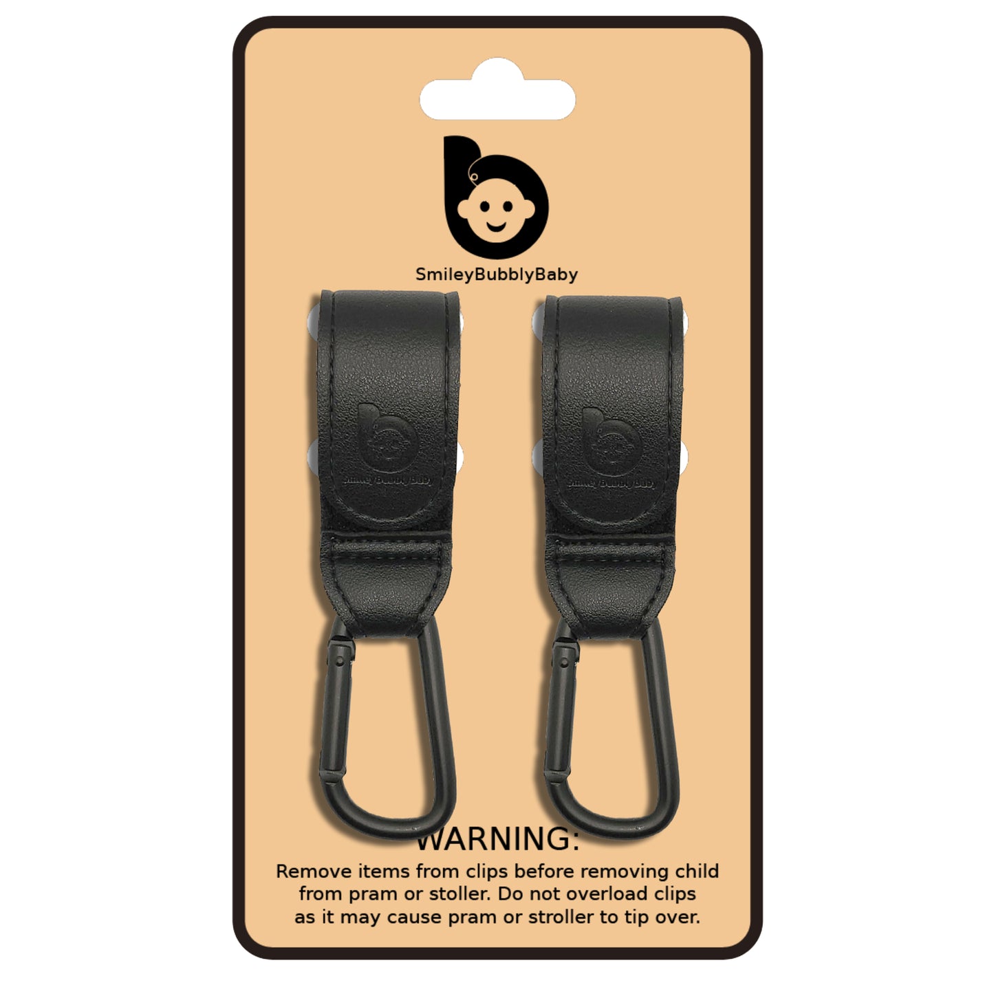 Smileybubblybaby_Stroller_Clips_Black_Main_Image