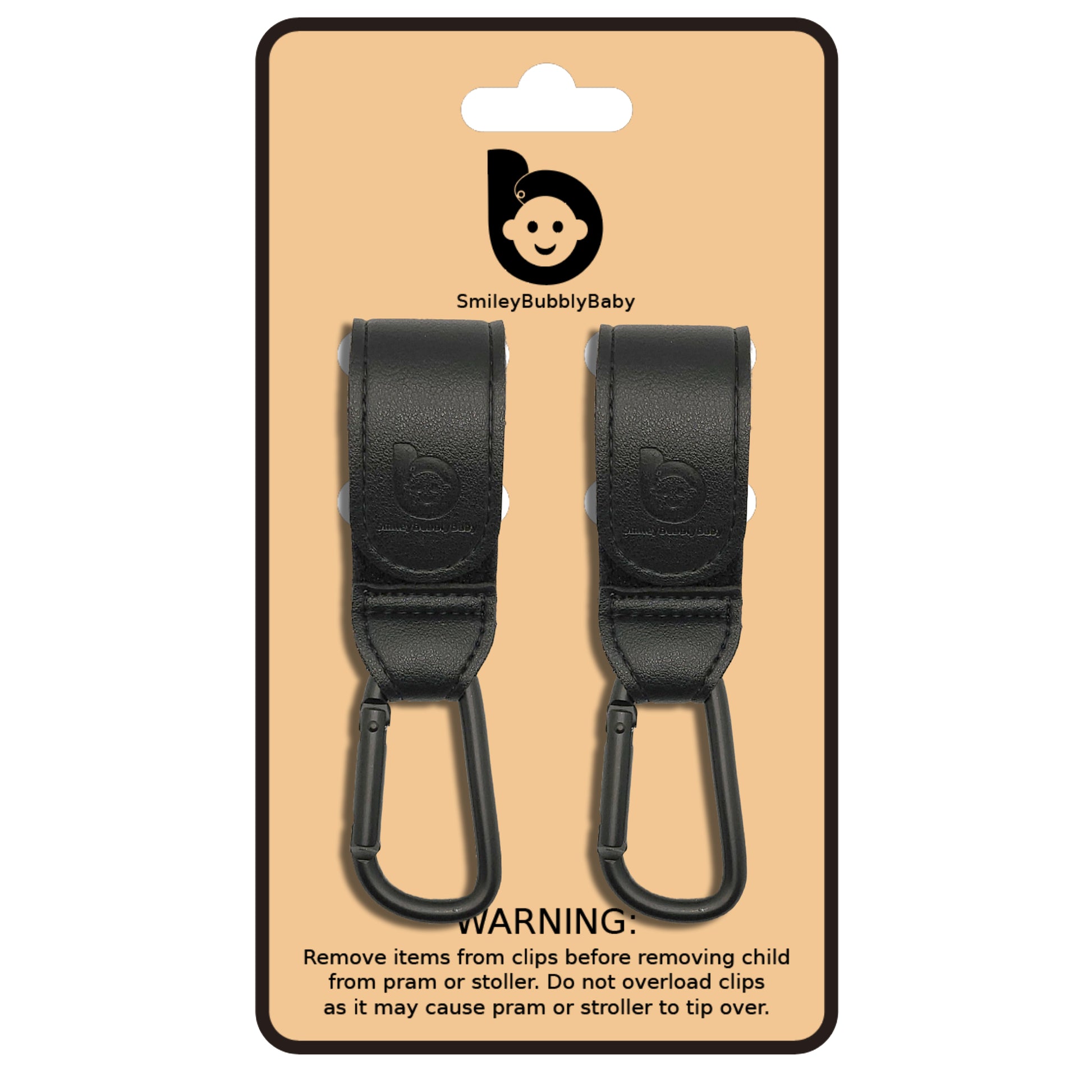 Smileybubblybaby_Stroller_Clips_Black_Main_Image