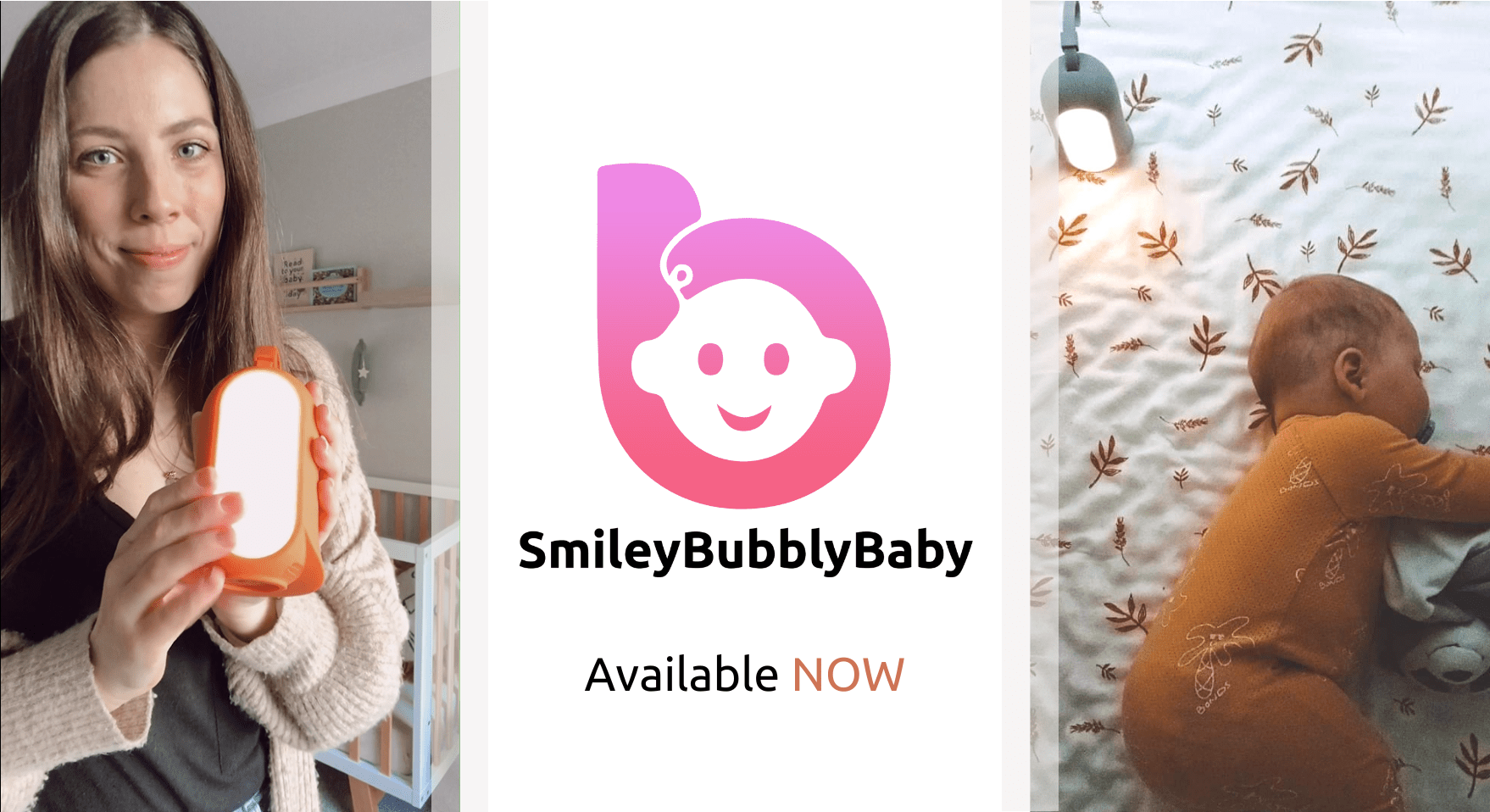 Load video: SmileyBubblyBaby&#39;s-Baby Soother-White Noise-Nursing Light-Video